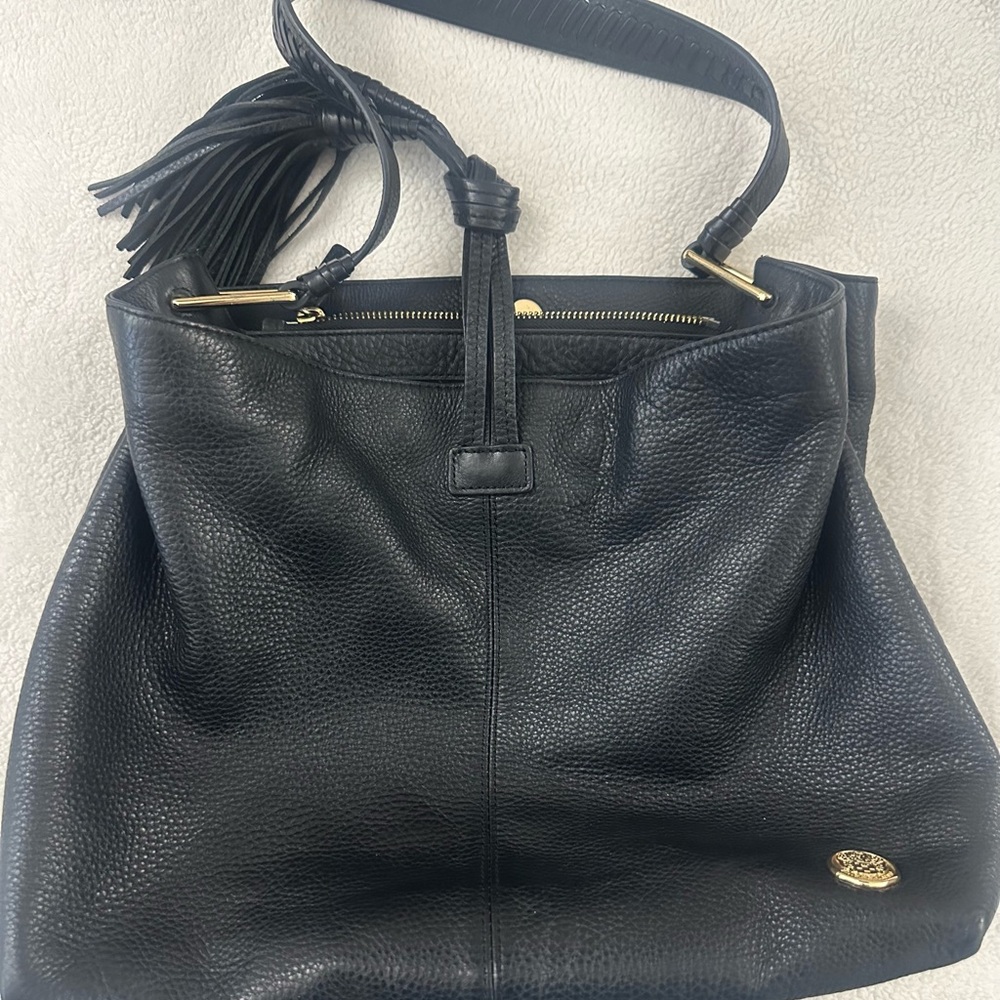 Vince Camuto Black Leather Shoulder Bag